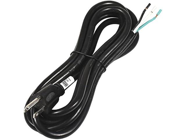 HQRP 10ft 14-Gauge 3-Prong 14/3C Heavy Duty Replacement Power Supply Cord Cable 110V 115V 120V Pigtail for Universal AC Appliance and Power Tool,...