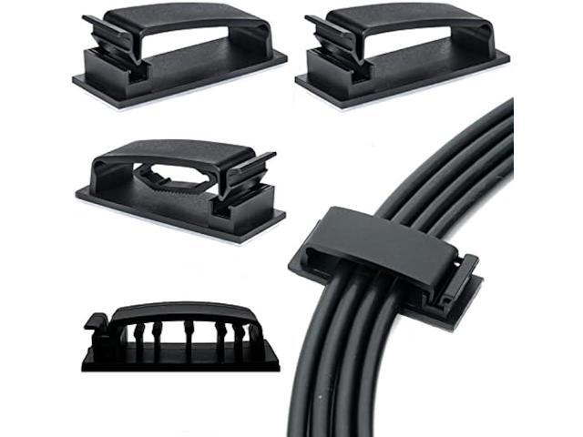 Cable Clips 50Pcs, Self Adhesive Cable Management Clips, Cord Organizer Wire Clips Cord Holder for Appliances PC Wall Ethernet Cable Under Desk...