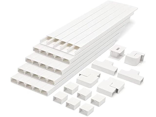 Cable Covers for Cords on Wall-392.5in Wire Hider for TV on Wall, White Cable Concealer, 25 x L15.7in W0.95H 0.55in