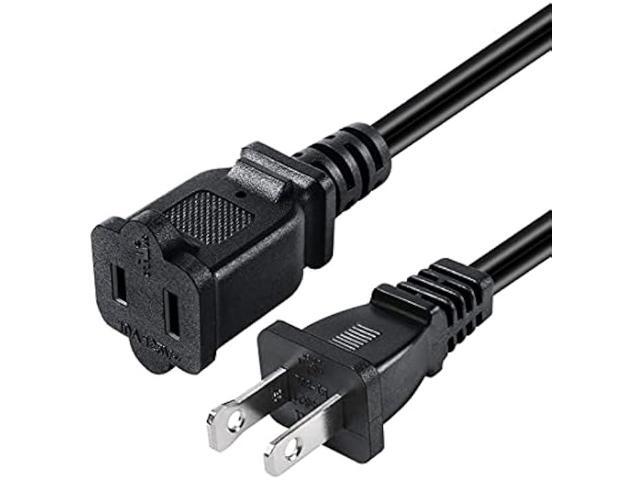 Toptekits 2-Pack Polarized USA Outlet Saver Power Extension Cord Cable 125V 10A 2-Prong 2 Outlets for NEMA 5-15P to NEMA 5-15R (1.6ft/50cm)