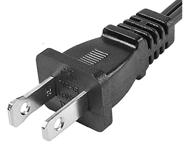 Toptekits 2-Pack Polarized USA Outlet Saver Power Extension Cord Cable 125V 10A 2-Prong 2 Outlets for NEMA 5-15P to NEMA 5-15R (1.6ft/50cm)