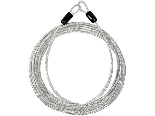 Lumintrail 3mm (1/8 Inch) Braided Steel Coated Security Cable Luggage Lock Safety Cable Wire Double Loop (30ft)