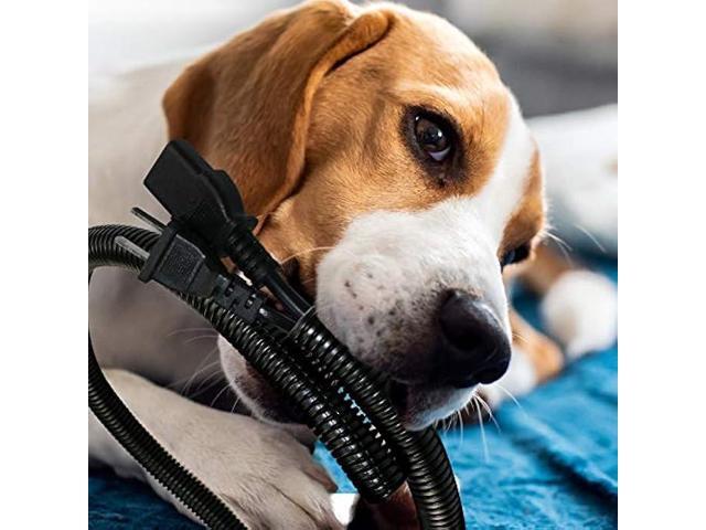 Cacovedo 30 ft Dog Cat Cord Protector Electric Wires Covers Wire Loom Tubing Protect Wires from Rabbits, Cats and Other Pets - Outside Diameter 13mm