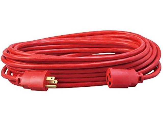 Southwire 2408SW8804 14/3 SJTW ft Vinyl Outdoor All-Purpose Extension Cord Waterproof, 50', Red