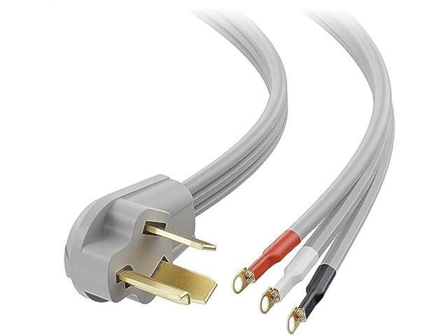 Cable Matters 10 AWG 3 Prong Dryer Cord 10 ft, 30 Amp 7500W Rated, NEMA 10-30P to 3-Wire Appliance Cord, Dryer Plug 3 Prong Cord, Gray