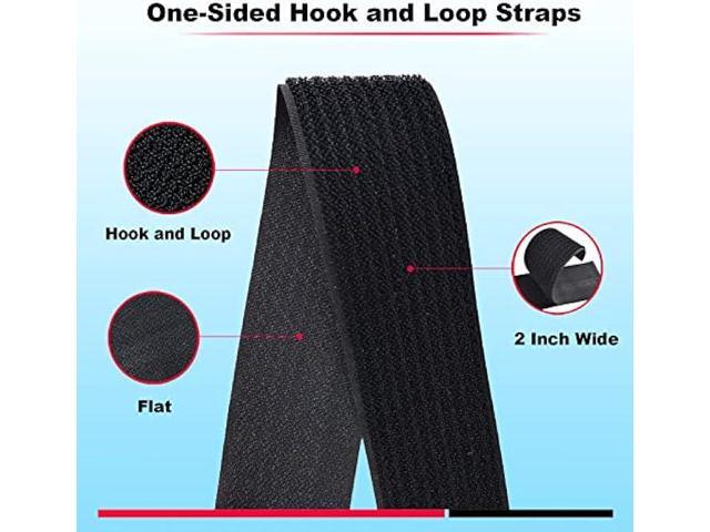 Jumpso 16Ft 2 inch Wide Cable Ties with 15 Buckles, Reusable Heavy Duty Hook and Loop Straps, Adjustable Straps for Home, Office, Desk, Wire, Cord...