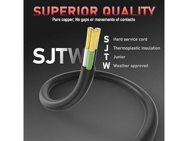 YESWELDER 15Amp 40ft 250 Volt Welder Extension Cord 12 AWG Power Extension for Welding Machines NEMA 6-50P to 6-50R