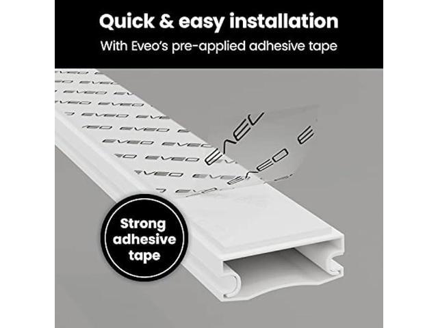 306 Cord Hider - Cord Cover Wall - Paintable Cable Concealer, Wire hiders for TV on Wall - Cable Management Cord Hider Wall Including Connectors &...