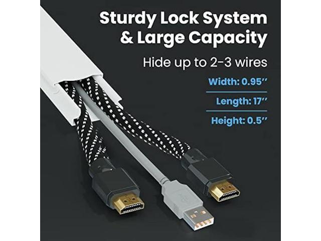 306 Cord Hider - Cord Cover Wall - Paintable Cable Concealer, Wire hiders for TV on Wall - Cable Management Cord Hider Wall Including Connectors &...