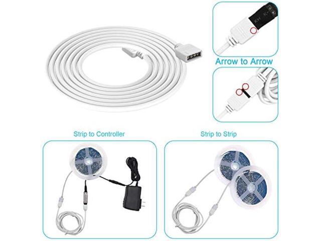 iCreating 5050 4Pin LED Strip Connector Kit 10mm RGB 4 Pin LED Connector Accessories Kit Include L LED Connectors for Strip Lights, 4-pin LED Light...