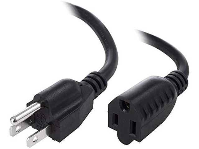 15ft (4.5M) 14AWG Heavy Duty (Power Extension Cord) Power Extension Cable 15 Feet (4.5 Meters) SJT 3 conductor (NEMA 5-15P to NEMA 5-15R) 15 Amp...
