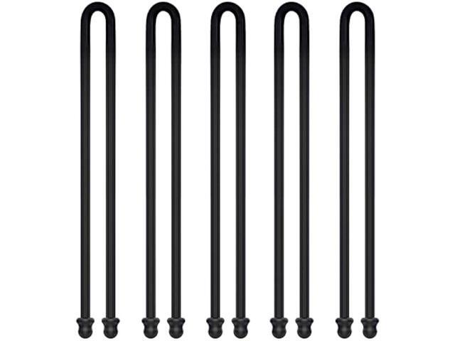 5Pcs 18in Silicone Cable Tie, Cord Organizer for Bundling Earphone, Computer Cords, Reusable Straps for Home, Office, Kitchen, Dia 5mm