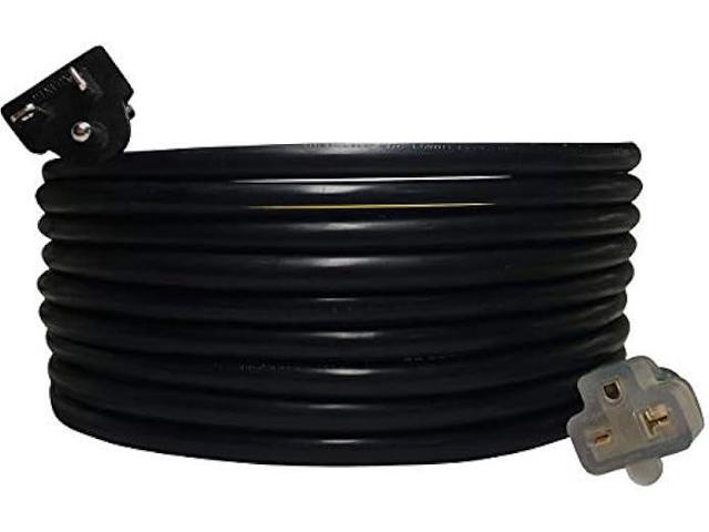 NEMA 6-20 Plug to 6-20 Connector Extension Power Cord - 25FT, 20A/250V, 12/3 SJT, T Blade - Black