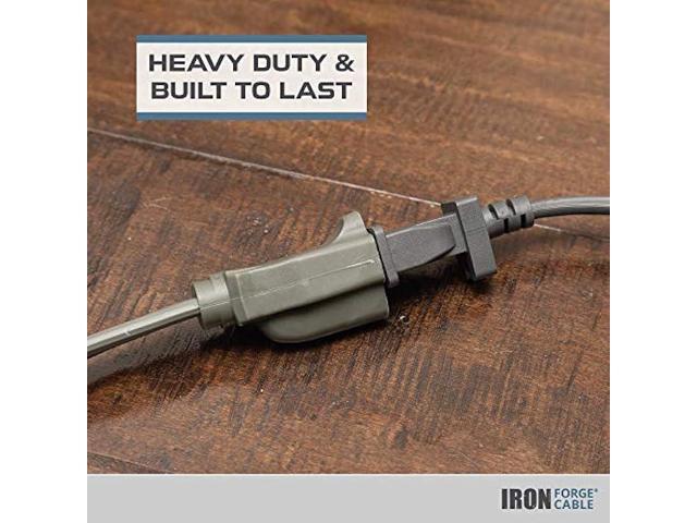 6 Ft Appliance Extension Cord Heavy Duty, Gray - 14 Gauge Flat 3 Prong SPT-3 Cable for Air Conditioner, Refrigerator and Kitchen Appliances Iron...