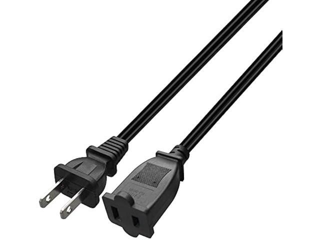 Strhowill 3M/9.8FT Nema 1-15P to 1-15R Extension Cable,US 2-Prong Male-Female Extension Power Cord (NO Polarized/3M)