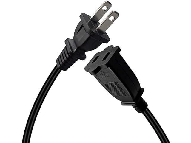 Strhowill 3M/9.8FT Nema 1-15P to 1-15R Extension Cable,US 2-Prong Male-Female Extension Power Cord (NO Polarized/3M)