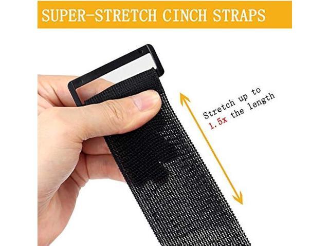 LuBanSir Cinch Straps, 2 x 12 (8 Pack) Elastic Hook and Loop Storage Strap for Extension Cord, Cable, Cord Wrap, Rope and Hose