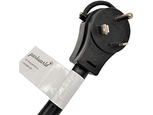 Parkworld 62428 RV Shore Power 30A Extension Cord Adapter TT-30P to L5-30R (100FT)