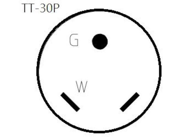 Parkworld 62428 RV Shore Power 30A Extension Cord Adapter TT-30P to L5-30R (100FT)