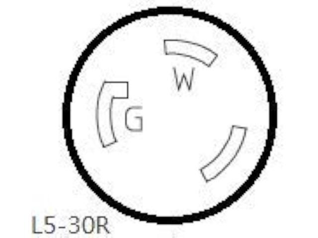 Parkworld 691685 Shore Power Adapter Household 15A 5-15 Plug to RV Twist Lock 30A Socket L5-30 Receptacle with Locking Ring (Adapter)