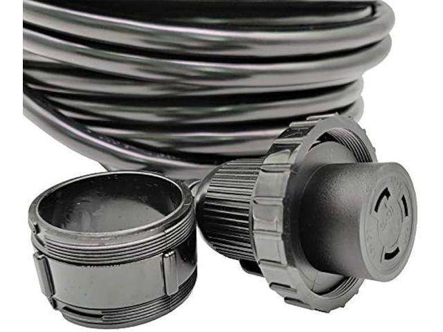 Parkworld 62428 RV Shore Power 30A Extension Cord Adapter TT-30P to L5-30R (100FT)