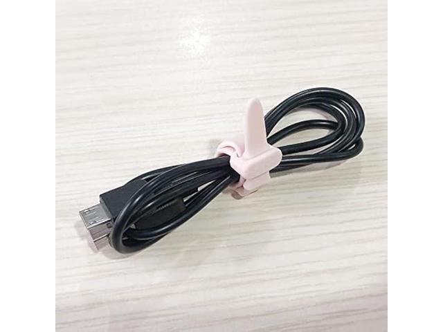 Silicone Zip Ties, Reusable Zip Ties, Rubber Cable Ties Straps for Wire Management, Elastic Silicone Ties Cable Organizer for Home Office, Cord...