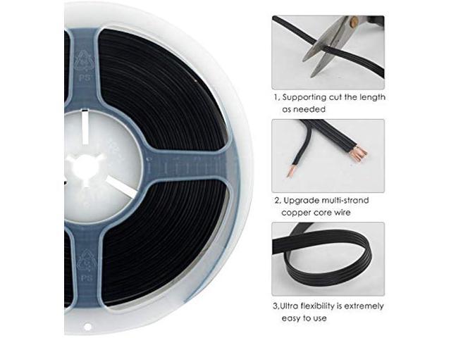 RGBZONE 10M/33FT 22AWG 4pin LED Light Strip Cable Cord, LED Electric Wire 22 Gauge, PVC Plastic Flexible Conductor Extension Cable Line Cord for...