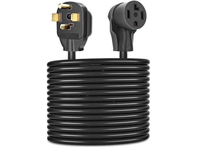 Rophor Dryer Extension Cord 4 Prong, 30 Amp NEMA 14-30P to 14-30R Extension Cord for Dryer Power Extension and EV Charging, 125V/250V, 50 Feet
