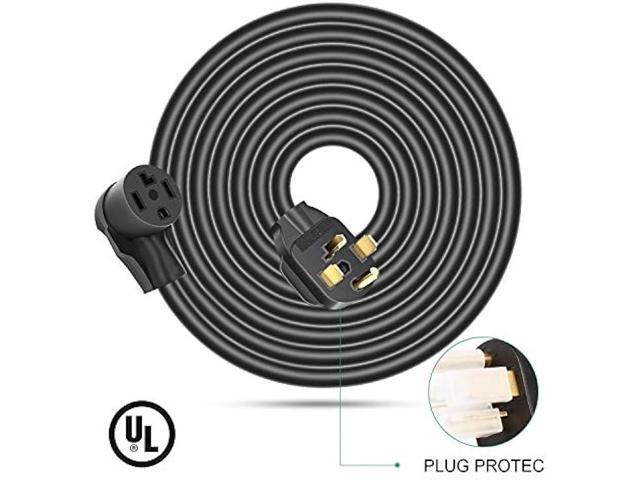 Rophor Dryer Extension Cord 4 Prong, 30 Amp NEMA 14-30P to 14-30R Extension Cord for Dryer Power Extension and EV Charging, 125V/250V, 50 Feet