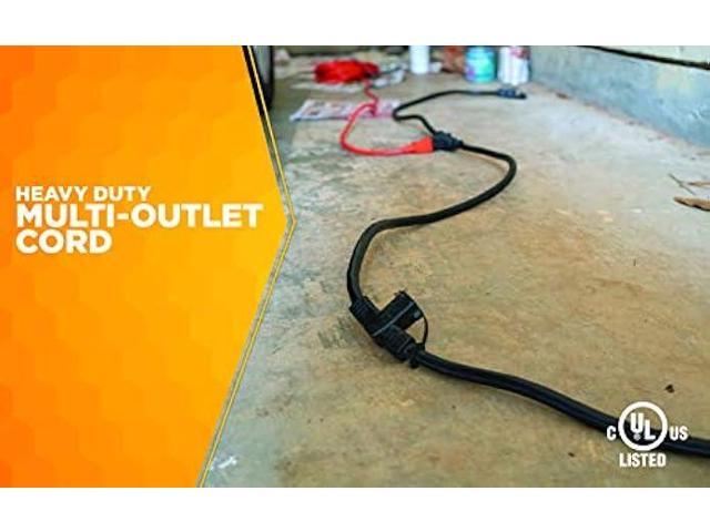 Woods 3130 Heavy Duty 3 Outlet 9-Foot Extension Cord, 9-Feet, Black