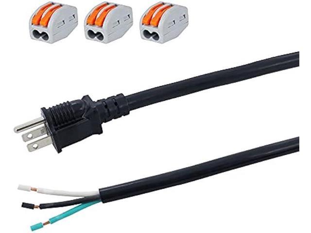 12 AWG Replacement Power Cord 12FT 3 Prong Plug, Open End Heavy Duty 12 Gauge 3 Prong 12 Foot 3 Wire SJT Power Supply Cord NEMA 5-15P, for Power...
