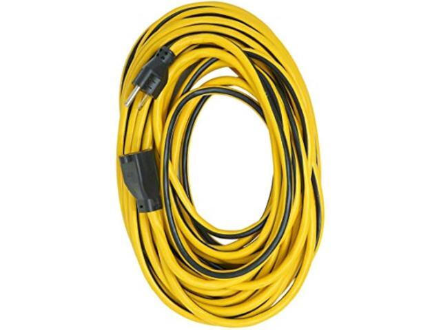 Woods 0521 521 14 Gauge SJTW High Visibility Outdoor Extension Cord, 50-Feet, Yellow/Black, Foot