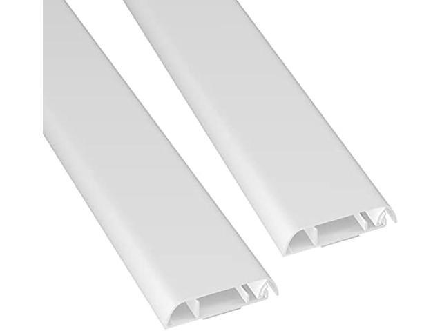 D-Line TV Wall Mount Cord Hider, Hide Mounted TV Cables, Wire Covers, Self Adhesive Cover for Cords, Paintable, Low Profile, Seamless Cable Raceway...