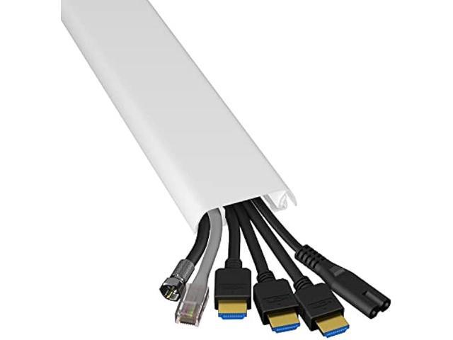 D-Line TV Wall Mount Cord Hider, Hide Mounted TV Cables, Wire Covers, Self Adhesive Cover for Cords, Paintable, Low Profile, Seamless Cable Raceway...