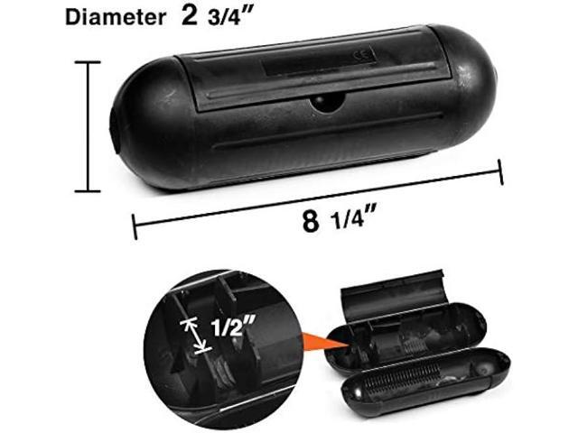 4 Pack Extension Cord Protective Cover Set (Black) Indoor Outdoor Water-Resistant Holder for Holiday String Lights and Wires Capsule Shaped...