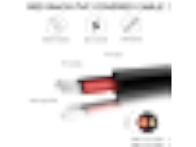 24 Gauge 2 Conductor Electrical Wire, 24 AWG Red & Black Tinned Copper Hookup Wire, 50Ft/15.3M Insulated Stranded Low Voltage, 2 Pin Flexible...