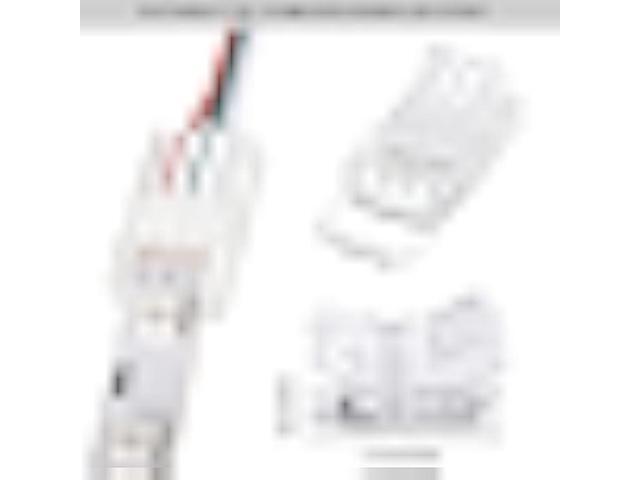 20 Pieces 3 Pin LED Light Connectors Strip to Wire Quick Connector LED Extension 3 Pin LED Strip Connector 10 mm Terminal Strip Connectors Clear...