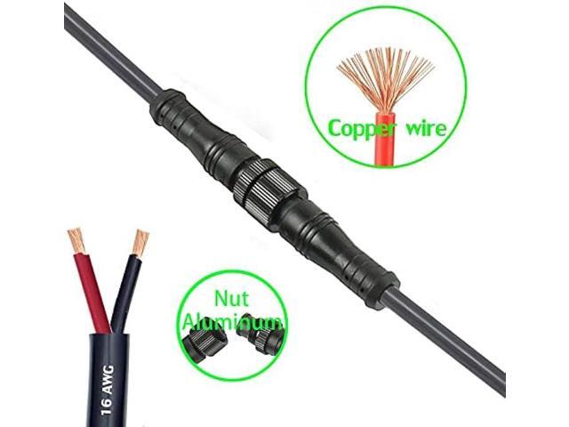 dstfuy 2pin Waterproof Connector,IP68 16WAG Y Shape 1 Male-Divided-2 Female Spillter Connector,LED Extension Cable for Car,Boat,Indoor/Outdoor LED...