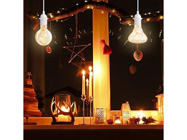 Reginary 6 Pieces Hanging Light Cord Kit Lantern Bulb Cord Cable Extension Plug in Pendant with in-line On/Off Switch E27 Socket Lamp Kit for DIY...