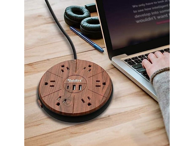 Power Strip Surge Protector 6 AC outlets with USB and USB-C PD 20W Fast Charging 15A 1875W high Power Output Widely Spaced Multi outlets Circuit...