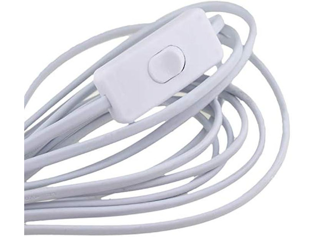 Rextin 2 pcs E26/E27 LED Light socket 21FT extension cord with On/Off switch and US AC Power Plug Bulb Socket for Pendant Lighting Bulb Lamp in...