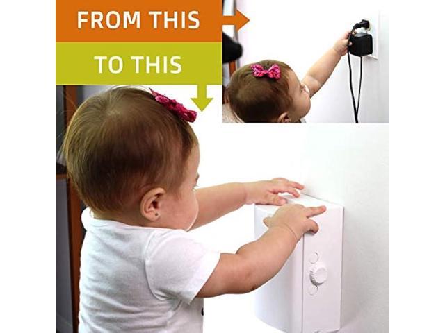 Outlet Cover BOX Baby Proofing (1-Pack) Patented Dual-Lock for Much Better Toddler Proofing, Easy Operation, Simple 3 Step Install with Included...
