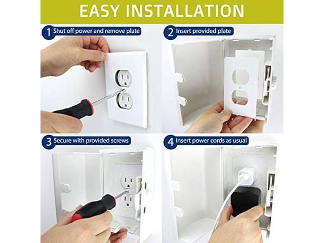 Baby Safety Outlet Cover BOX [Patent Pending] Double Lock for Much Better Toddler Proofing, Easier Operation, Simple 3 Step Install with Included...