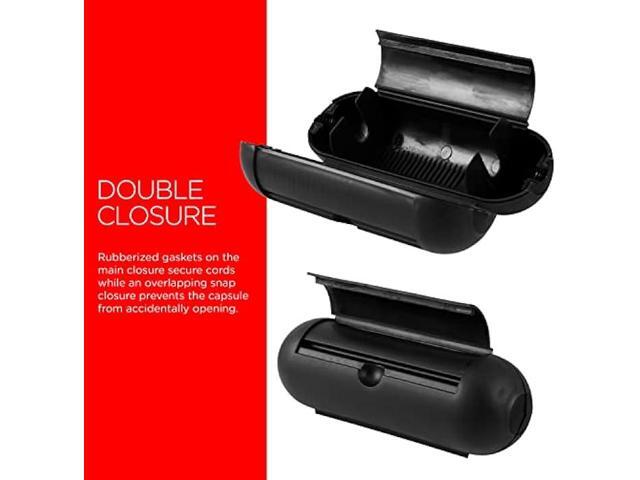 UltraPro Outdoor Extension Cord Safety Cover, Weather Resistant, Protect Outdoor Outlet, Christmas Holiday Decoration Light, 2 Pack, 66148 Black