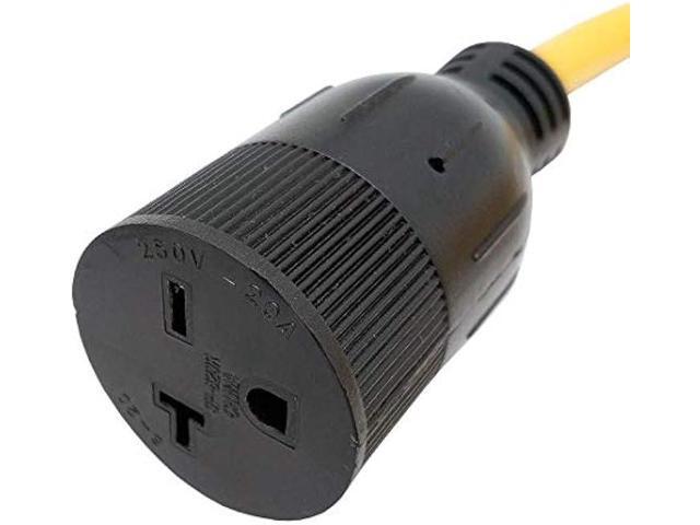 Parkworld 885736 NEMA 6-20 Extension Cord 6-20P to 6-20R (T Blade Female Also for 6-15R Adapter) 250V, 20A, 5000W (3FT)