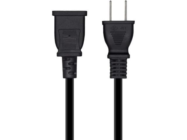 Toptekits (16.4ft/5m) USA Outlet Saver Power Extension Cord Cable 125V 10A 2-Prong 2 Outlets for NEMA 5-15P to NEMA 5-15R,Nice Extension (16.4ft/5m)