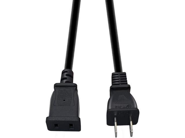 Toptekits (16.4ft/5m) USA Outlet Saver Power Extension Cord Cable 125V 10A 2-Prong 2 Outlets for NEMA 5-15P to NEMA 5-15R,Nice Extension (16.4ft/5m)