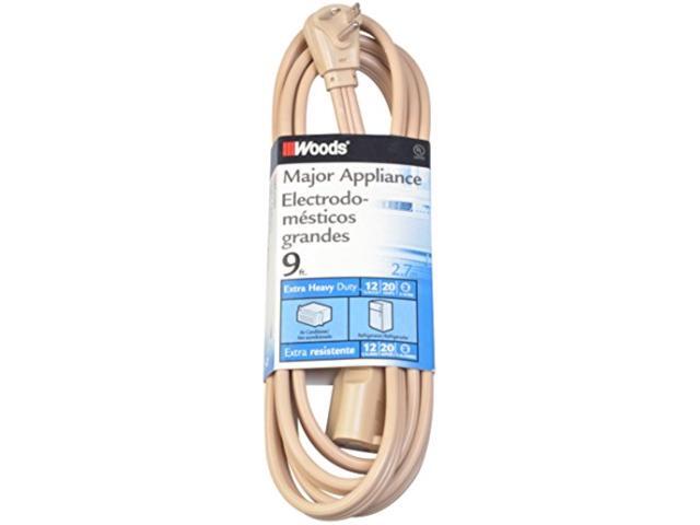 Coleman Cable NEMA 6-20 0568 Woods Spt-3 Extension Cord; 3 12 Awg Bare Conductor; 9 Ft L; 20 A; 250 Vac; 9';Beige
