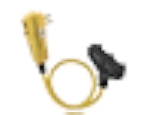 AIDA 2FT Auto Reset 12/3 Gauge SJTW Heavy Duty GFCI Plug Adapter with 3 Prong Grounded Plug, 15 AMP Yellow Outdoor Extension Cable with LED...