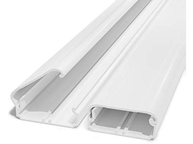 TV Cord Cover Cable Raceway on Wall,31.5 inch Cable Management System for Cord Cable Concealer,Printable White Cable Cover Channel for Wall Mounted...